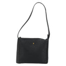 BALLY Shoulder Bag Leather Black Gold Auth 176596-13