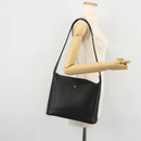 BALLY Shoulder Bag Leather Black Gold Auth 176596-25