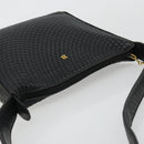 BALLY Shoulder Bag Leather Black Gold Auth 176596-6
