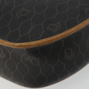 Christian Dior Honeycomb Canvas Shoulder Bag PVC Black Gold Auth 176598A-12