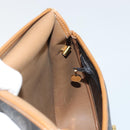 Christian Dior Honeycomb Canvas Shoulder Bag PVC Black Gold Auth 176598A-18