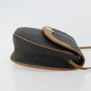 Christian Dior Honeycomb Canvas Shoulder Bag PVC Black Gold Auth 176598A-4