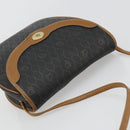Christian Dior Honeycomb Canvas Shoulder Bag PVC Black Gold Auth 176598A-6