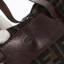 FENDI Zucca Canvas Tote Bag Brown Black Auth 176601-10