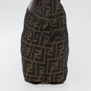 FENDI Zucca Canvas Tote Bag Brown Black Auth 176601-3