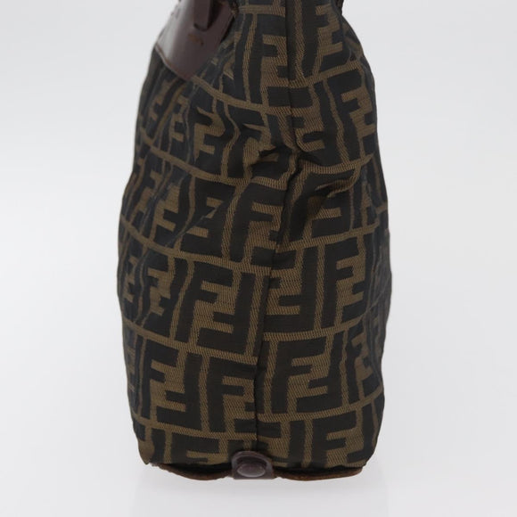 FENDI Zucca Canvas Tote Bag Brown Black Auth 176601