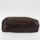 FENDI Zucca Canvas Tote Bag Brown Black Auth 176601-5
