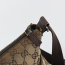 GUCCI GG Canvas Shoulder Bag Beige Silver 145857 Auth 176602-15