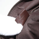 GUCCI GG Canvas Shoulder Bag Beige Silver 145857 Auth 176602-23