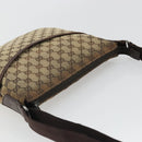 GUCCI GG Canvas Shoulder Bag Beige Silver 145857 Auth 176602-6