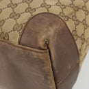 GUCCI GG Canvas Hand Bag Beige Silver 002 1121 1669 Auth 176604-9