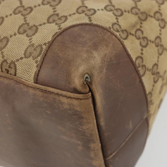 GUCCI GG Canvas Hand Bag Beige Silver 002 1121 1669 Auth 176604