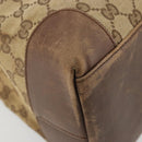 GUCCI GG Canvas Hand Bag Beige Silver 002 1121 1669 Auth 176604-14