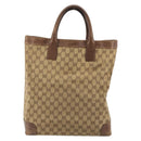 GUCCI GG Canvas Hand Bag Beige Silver 002 1121 1669 Auth 176604-2