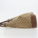 GUCCI GG Canvas Hand Bag Beige Silver 002 1121 1669 Auth 176604-4