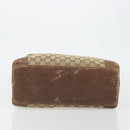 GUCCI GG Canvas Hand Bag Beige Silver 002 1121 1669 Auth 176604-5