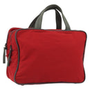 PRADA Sports Hand Bag Nylon Red Silver Auth 176606-1