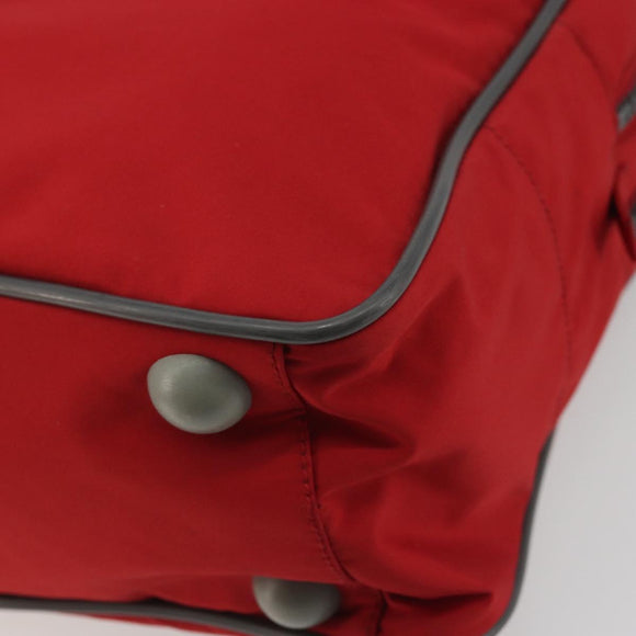 PRADA Sports Hand Bag Nylon Red Silver Auth 176606