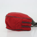 PRADA Sports Hand Bag Nylon Red Silver Auth 176606-3