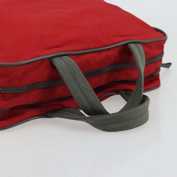 PRADA Sports Hand Bag Nylon Red Silver Auth 176606