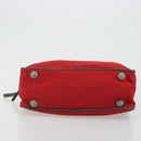 PRADA Sports Hand Bag Nylon Red Silver Auth 176606-5
