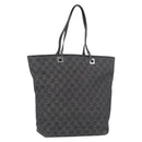 GUCCI GG Canvas Tote Bag Black Silver 31243 Auth 176607-1