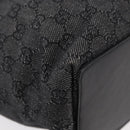 GUCCI GG Canvas Tote Bag Black Silver 31243 Auth 176607-10
