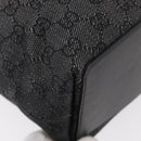 GUCCI GG Canvas Tote Bag Black Silver 31243 Auth 176607-12