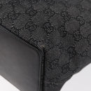 GUCCI GG Canvas Tote Bag Black Silver 31243 Auth 176607-13