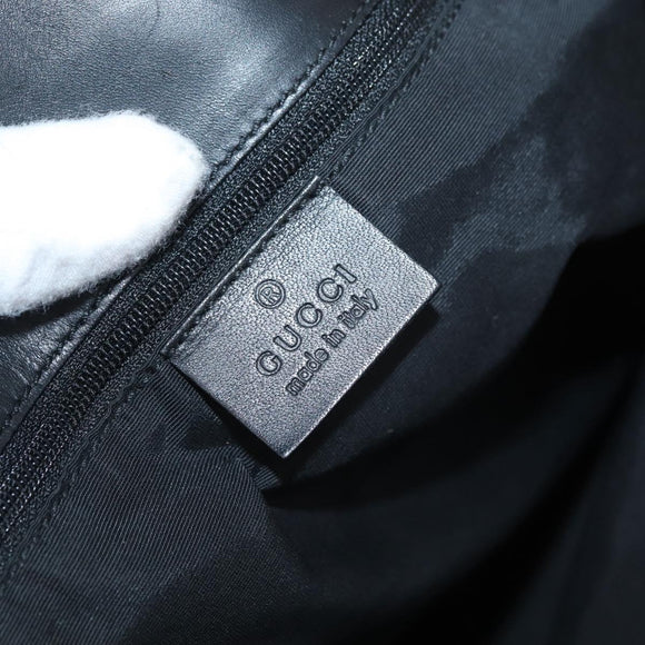 GUCCI GG Canvas Tote Bag Black Silver 31243 Auth 176607