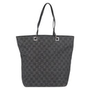 GUCCI GG Canvas Tote Bag Black Silver 31243 Auth 176607-2