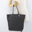 GUCCI GG Canvas Tote Bag Black Silver 31243 Auth 176607-22