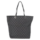 GUCCI GG Canvas Tote Bag Black Silver 31243 Auth 176607-3