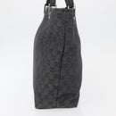 GUCCI GG Canvas Tote Bag Black Silver 31243 Auth 176607-4