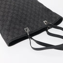 GUCCI GG Canvas Tote Bag Black Silver 31243 Auth 176607-6