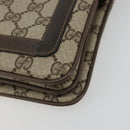 GUCCI GG Supreme Web Sherry Line Bag PVC Beige Gold 14 02 013 Auth 176608-9