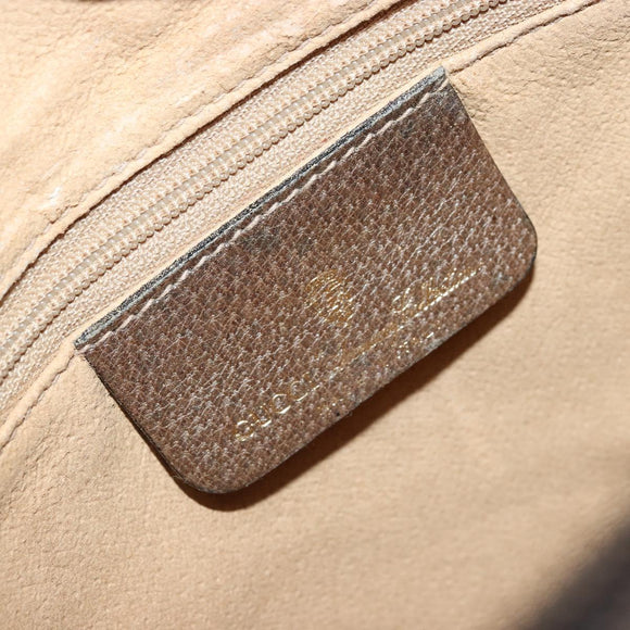 GUCCI GG Supreme Web Sherry Line Bag PVC Beige Gold 14 02 013 Auth 176608