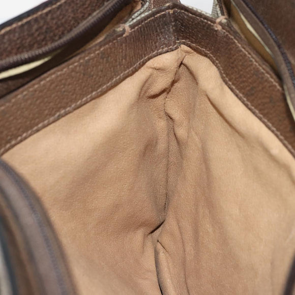 GUCCI GG Supreme Web Sherry Line Bag PVC Beige Gold 14 02 013 Auth 176608