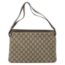 GUCCI GG Supreme Web Sherry Line Bag PVC Beige Gold 14 02 013 Auth 176608-2