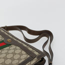 GUCCI GG Supreme Web Sherry Line Bag PVC Beige Gold 14 02 013 Auth 176608-8