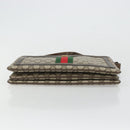 GUCCI GG Supreme Web Sherry Line Bag PVC Beige Gold 14 02 013 Auth 176608-5