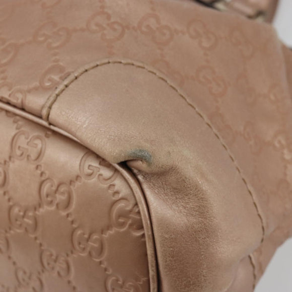 GUCCI GG Canvas Guccissima Sukey Bag Leather 2way Pink Gold 247902 Auth 176609