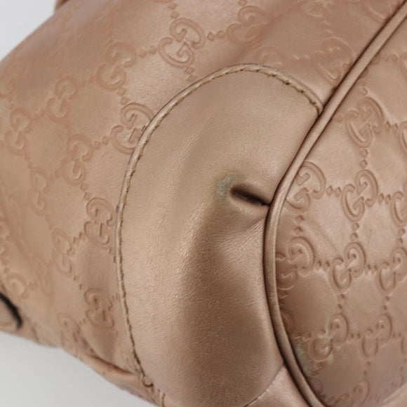 GUCCI GG Canvas Guccissima Sukey Bag Leather 2way Pink Gold 247902 Auth 176609