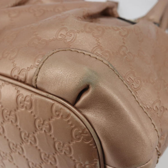 GUCCI GG Canvas Guccissima Sukey Bag Leather 2way Pink Gold 247902 Auth 176609