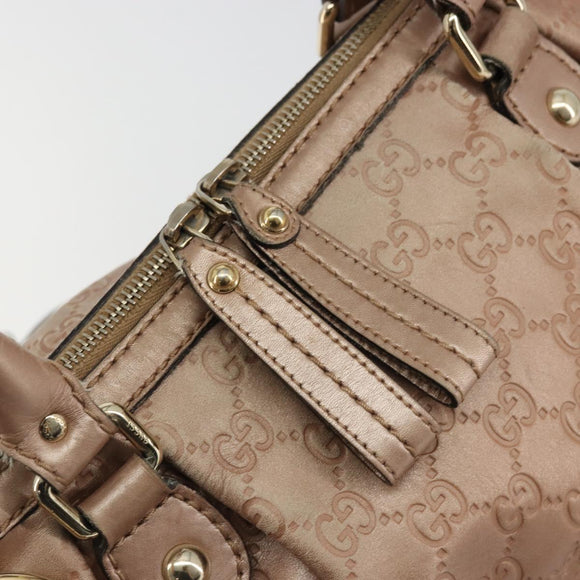 GUCCI GG Canvas Guccissima Sukey Bag Leather 2way Pink Gold 247902 Auth 176609
