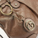 GUCCI GG Canvas Guccissima Sukey Bag Leather 2way Pink Gold 247902 Auth 176609-19