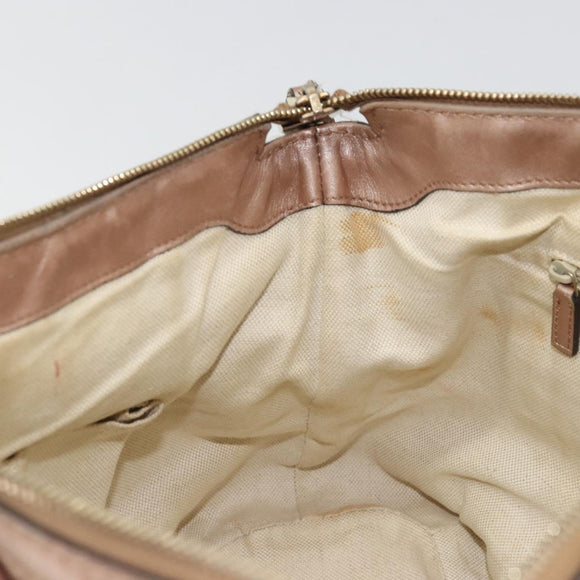 GUCCI GG Canvas Guccissima Sukey Bag Leather 2way Pink Gold 247902 Auth 176609