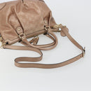 GUCCI GG Canvas Guccissima Sukey Bag Leather 2way Pink Gold 247902 Auth 176609-9