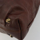 Chloe Shoulder Bag Leather Brown Gold Auth 176610-10