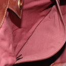 Chloe Shoulder Bag Leather Brown Gold Auth 176610-20